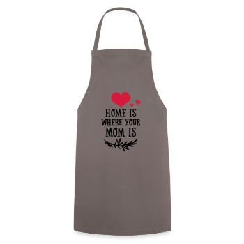 Home is where your Mom is - Mother's Day - Cooking Apron - grey - Front - AI Model Male 185 dark (185cm)