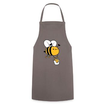Honey Bucket Bee - Cooking Apron - grey - Front - AI Model Male 185 dark (185cm)