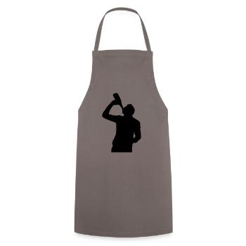 drinking boy - Kochschürze - Grau - Vorne - AI Model Male 185 dark (185cm)