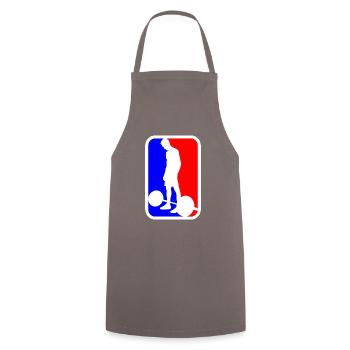 logo du gymnase - Tablier de cuisine - gris - Devant - AI Model Male 185 dark (185cm)