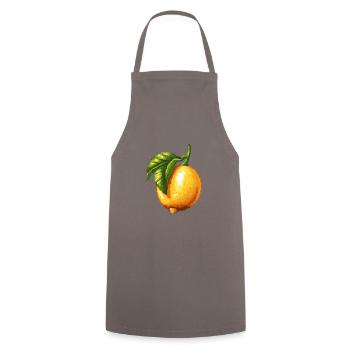 Icône Pixel Citron - Tablier de cuisine - gris - Devant - AI Model Male 185 dark (185cm)