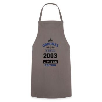 2003 limited edition birthday - Cooking Apron - grey - Front - AI Model Male 185 dark (185cm)