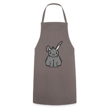 Gros Lapin Assis En Surpoids Gros Affamé Drôle - Tablier de cuisine - gris - Devant - AI Model Male 185 dark (185cm)