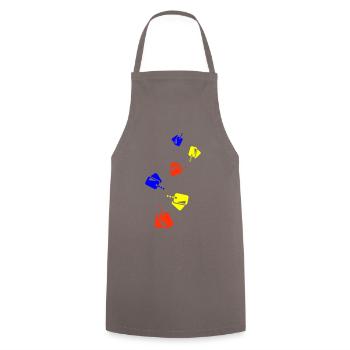 Icône d’icône de badge - Tablier de cuisine - gris - Devant - AI Model Male 185 dark (185cm)