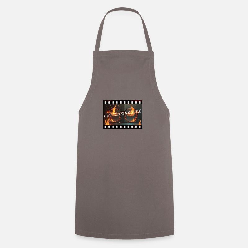 Je regarde le feu - Tablier de cuisine - gris