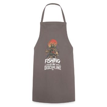 Angler - Cooking Apron - grey - Front - AI Model Male 185 dark (185cm)
