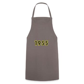 1955 Jahr Geburtstag - Kochschürze - Grau - Vorne - AI Model Male 185 dark (185cm)