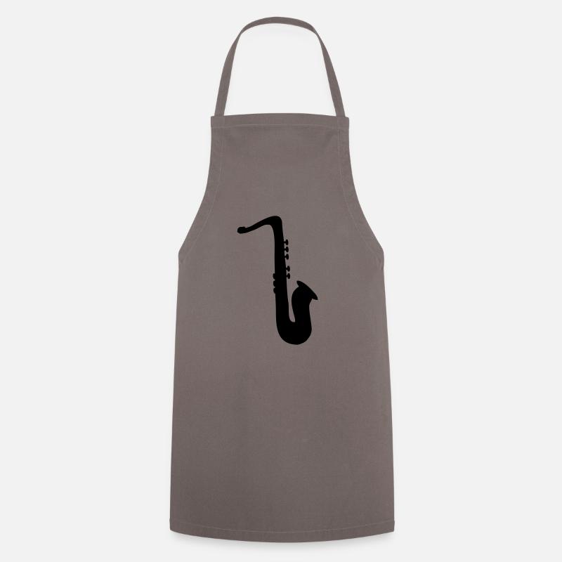 saxophone - Kochschürze - Grau