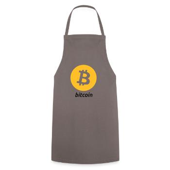 Bitcoin - Tablier de cuisine - gris - Devant - AI Model Male 185 dark (185cm)