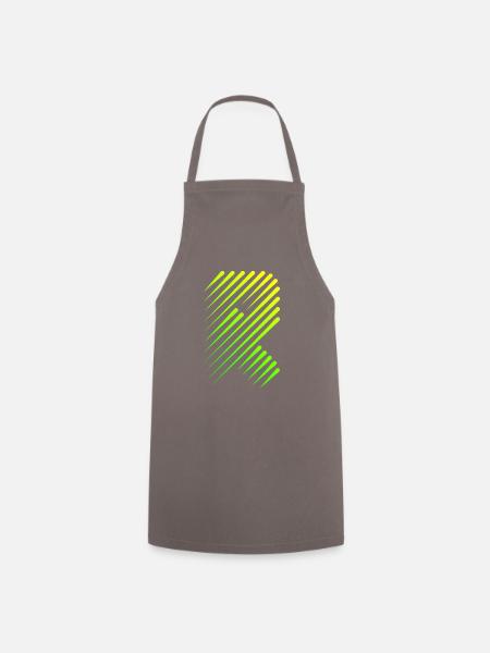 "R" - Kochschürze - Grau