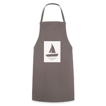 Let the wind guide you to new horizons. - Cooking Apron - grey - Front - AI Model Male 185 dark (185cm)