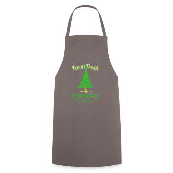 Farm Fresh! Christmas trees. - Tablier de cuisine - gris - Devant - AI Model Male 185 dark (185cm)