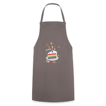 Birthgay Gay Pride Flag Mois de la fierté Egalité des droits - Tablier de cuisine - gris - Devant - AI Model Male 185 dark (185cm)