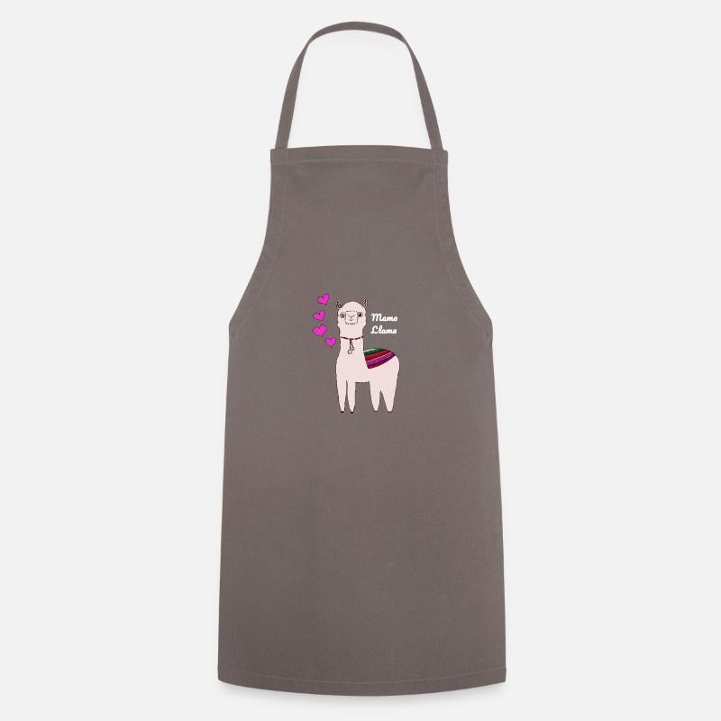 Mama Lama Muttertagsgeschenk - Kochschürze - Grau