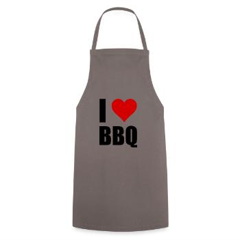 BBQ - Kochschürze - Grau - Vorne - AI Model Male 185 dark (185cm)