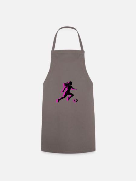 Football Femme Symbole Joueur de Football Femme - Tablier de cuisine - gris