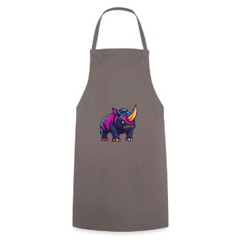 Rhino Halloween Bande dessinée Zombie - Tablier de cuisine - gris - Devant - AI Model Male 185 dark (185cm)