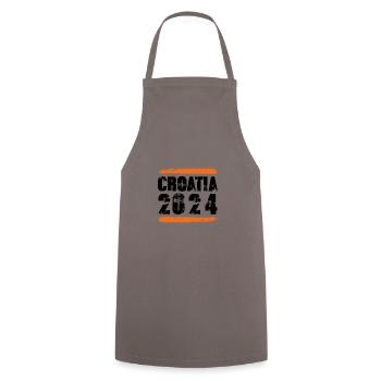 Croatia 2024 Team - Cooking Apron - grey - Front - AI Model Male 185 dark (185cm)
