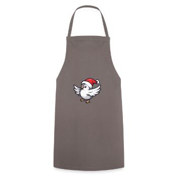 Dove Bird Christmas - Cooking Apron - grey - Front - AI Model Male 185 dark (185cm)