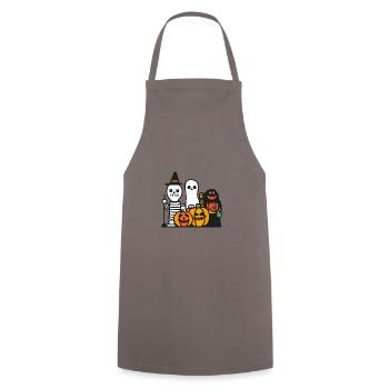 Équipe de la fête comique d’Halloween - Tablier de cuisine - gris - Devant - AI Model Male 185 dark (185cm)