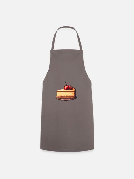 Käsekuchen Pixel - Kochschürze - Grau