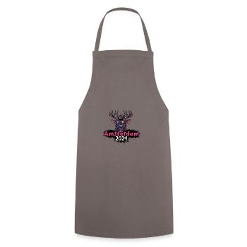 Cerf d’Amsterdam 2024 - Tablier de cuisine - gris - Devant - AI Model Male 185 dark (185cm)