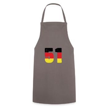 51 Numéro Jersey Allemagne - Tablier de cuisine - gris - Devant - AI Model Male 185 dark (185cm)