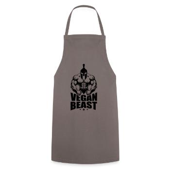 Spartaner Vegan Beast - Kochschürze - Grau - Vorne - AI Model Male 185 dark (185cm)