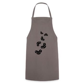 Kaffeebohne Symbol - Kochschürze - Grau - Vorne - AI Model Male 185 dark (185cm)
