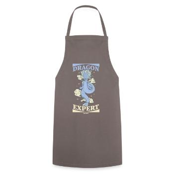 Dragon Expert - Kochschürze - Grau - Vorne - AI Model Male 185 dark (185cm)