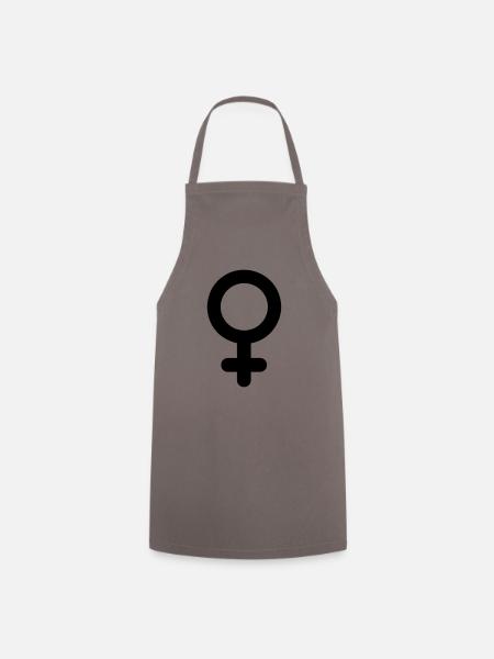 symbole de la femme - Tablier de cuisine - gris