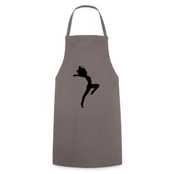 dancing_tanzen - Kochschürze - Grau - Vorne - AI Model Male 185 dark (185cm)