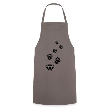 Diamond Icon Silhouette - Cooking Apron - grey - Front - AI Model Male 185 dark (185cm)