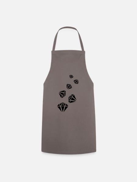 Diamant Icon Silhouette - Kochschürze - Grau