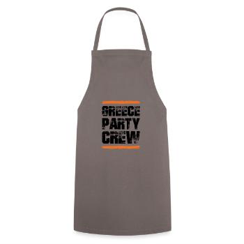 Greece Party Crew - Cooking Apron - grey - Front - AI Model Male 185 dark (185cm)