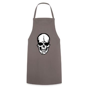 tete de mort skull crane - Tablier de cuisine - gris - Devant - AI Model Male 185 dark (185cm)