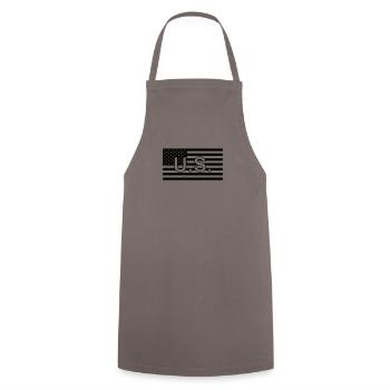 U.S./USA Tactical Flag - Cooking Apron - grey - Front - AI Model Male 185 dark (185cm)