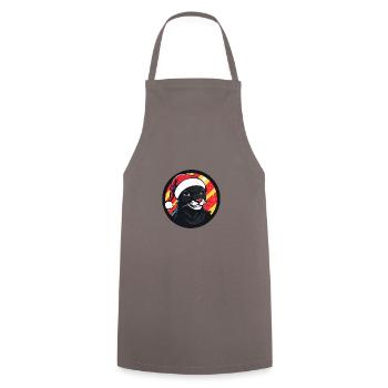 Panther Weihnachten Christmas - Cooking Apron - grey - Front - AI Model Male 185 dark (185cm)
