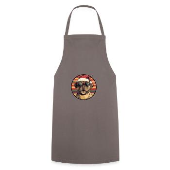 Bullmastiff Dog Christmas Cool - Cooking Apron - grey - Front - AI Model Male 185 dark (185cm)