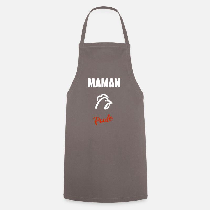 Maman poule - Tablier de cuisine - gris