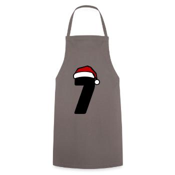 7 Numéro de Noël - Tablier de cuisine - gris - Devant - AI Model Male 185 dark (185cm)