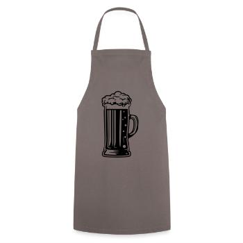 Beer Symbol Beer Glass - Cooking Apron - grey - Front - AI Model Male 185 dark (185cm)