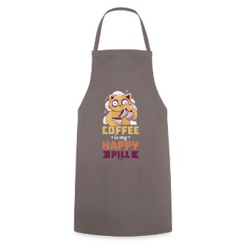 Café Espresso Capuccino Office Fun Cadeau - Tablier de cuisine - gris - Devant - AI Model Male 185 dark (185cm)