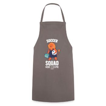 Football Coach Team Children Boy - Cooking Apron - grey - Front - AI Model Male 185 dark (185cm)