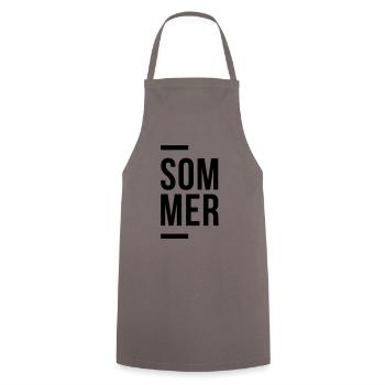 Sommer - Kochschürze - Grau - Vorne - AI Model Male 185 dark (185cm)
