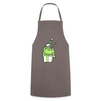 anniversaire seul solitaire triste célébrant des cadeaux - Tablier de cuisine - gris - Devant - AI Model Male 185 dark (185cm)