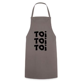 knock on wood theater - Cooking Apron - grey - Front - AI Model Male 185 dark (185cm)
