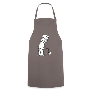 Pee Boy 2c - Kochschürze - Grau - Vorne - AI Model Male 185 dark (185cm)
