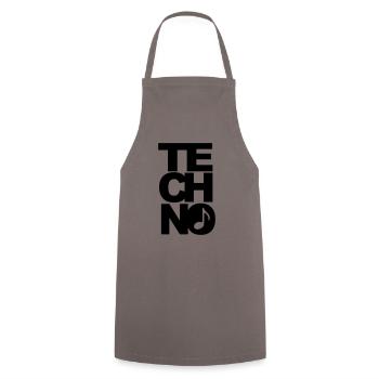 techno - Tablier de cuisine - gris - Devant - AI Model Male 185 dark (185cm)