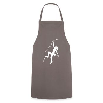 Kletterin - Kochschürze - Grau - Vorne - AI Model Male 185 dark (185cm)
